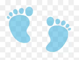 Babyfeet Baby Feet Footprint Print Pastel Blue Boy - Can T Wait To ClipartFlare.com 