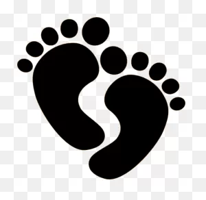 Download Hd Vector Footprints Silhouette - Baby Footprints Clipart ClipartFlare.com 