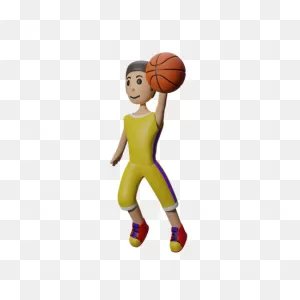 Premium Basketball Player Jumping In Air 3D Illustration Download ClipartFlare.com 