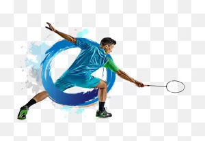 Badminton Png Clipart Background - Vector Badminton Player Png ClipartFlare.com 