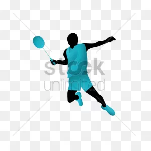 Free Badminton Player In Action Vector Image - 1521022 ClipartFlare.com 