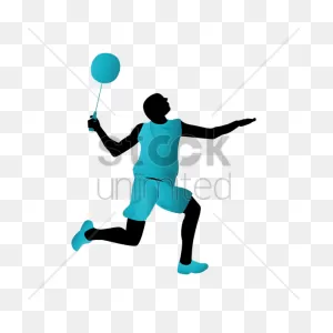 Free Badminton Player In Action Vector Image - 1521019 ClipartFlare.com 