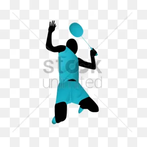 Free Badminton Player In Action Vector Image - 1521025 ClipartFlare.com 