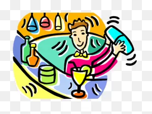 Bartender Clipart Drinking - Bartender Clip Art - Png Download ClipartFlare.com 