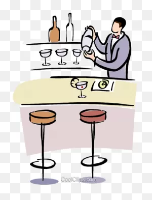 Bartender Mixing A Drink Royalty Free Vector Clip Art Illustration ClipartFlare.com 