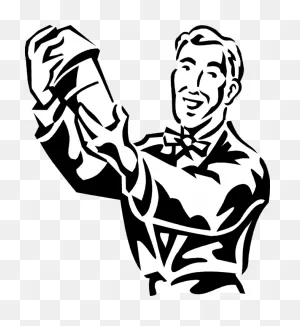 Vector Illustration Of Barroom Bartender Mixes Alcohol Clipart ClipartFlare.com 