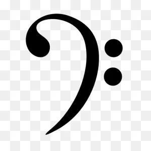 Bass Clef Music Sticker