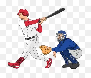 Baseball Players - Batter And Catcher Clipart. Free Download ClipartFlare.com 