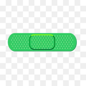 Standard Green Band Aid Bandage Sticker