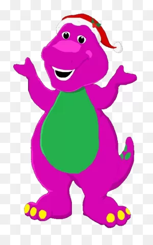 Barney The Dinosaur With Santa Hat By Brandontu1998 On 