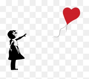 Banksy Stencil Love Balloon | Grafik, Plotten