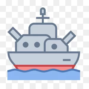 Battleship Colorful Sketch | Free PNG-WebP