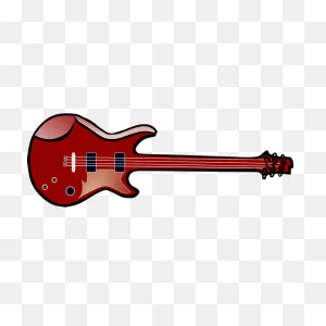 Bass Guitar With Four Strings Vector Image | Free PNG-WebP