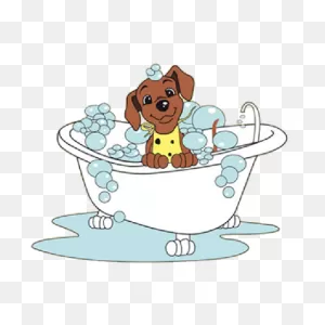 Dog Bath Clipart - ClipartFlare