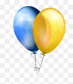 Ballon Clipart Small Balloon - Blue And Yellow Balloons Png ClipartFlare.com 