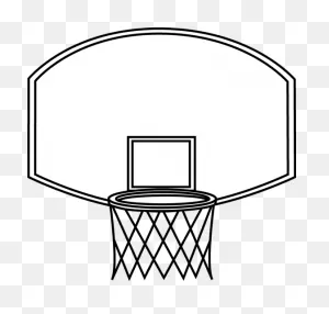Black And White Basketball Backboard Clip Art - Black And White ClipartFlare.com 