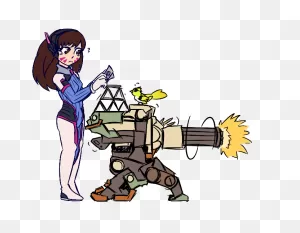 D.va And Bastion By Critnuke On 