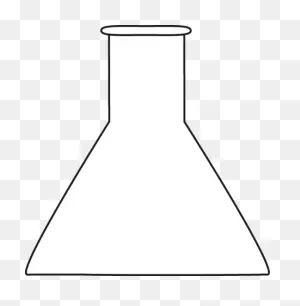 Black And White Beaker Clip Art - Black And White Beaker Vector Image