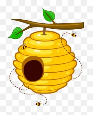 Download Beehive Clipart Transparent - Honey Bee Hive Clip Art ClipartFlare.com 