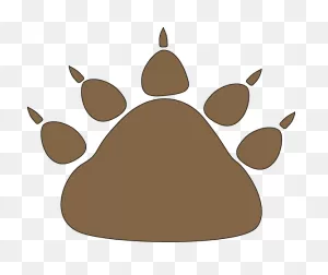 Brown Bear Paw Print Clip Art - Brown Bear Paw Print Image