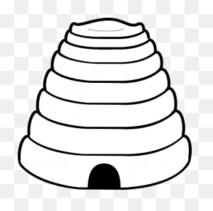 Download Bee Hive Clipart Outline - Beehive White Png Png Image ClipartFlare.com 