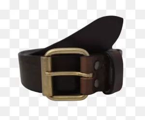 Matt Brass Classic Roller 1 1/2 Inch Leather Belt