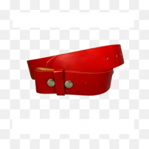 Black Brown Plain Leather Belt Strap Snap On No Buckle Casual Dress Mens  Womens - Red / S