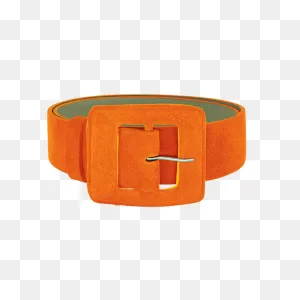 Orange Square Buckle Belt By Beltbe