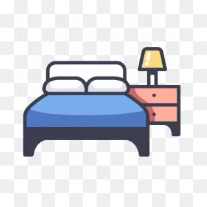 Bed, Bedroom, Furniture, House, Lamp, Pillows, Room Icon - Download ClipartFlare.com 