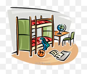 Bedroom Clipart Bunk Bed - Tidy Room Clipart Png - (480X408) Png ClipartFlare.com 
