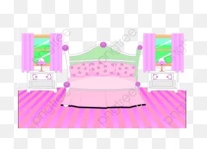 Indoor Scene Pink Floor Bedroom, Bedroom Clipart, Pink - 女生 房間 ClipartFlare.com 