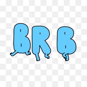 Be Right Back Brb Sticker By Csak For Ios & Android | ClipartFlare