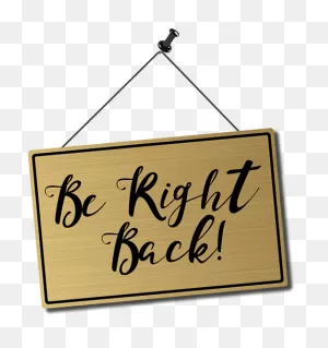 Be Right Back Png - Calligraphy Clipart - Large Size Png Image ClipartFlare.com 
