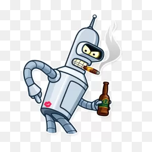 Futurama Tv Show Cartoon Bender Sticker 6 | Custom Decals & Vinyls ClipartFlare.com 