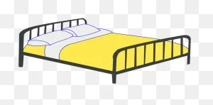 Bed - Bed Frame Clipart - Full Size Clipart (#3803442) - ClipartFlare