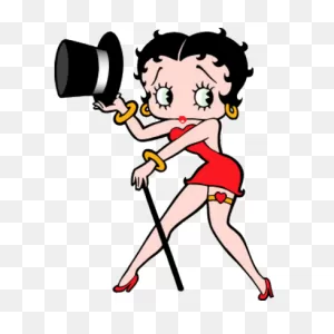 Betty Boop Top Hat Transparent Png - Stickpng