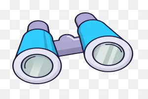 Blue Binoculars - ClipartFlare