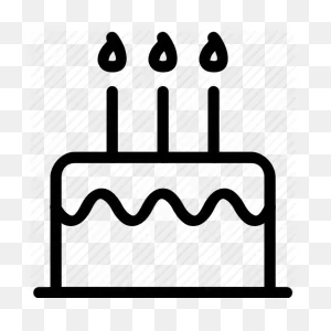 Linecolor Version PNG-WebP Birthday Cake Icon - Birthday Icons