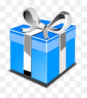Gift Present Blue - Free Vector Graphic On ClipartFlare