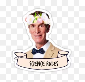 Bill Nye Science Rules Sticker By Dragon-S | Science Stickers ClipartFlare.com 