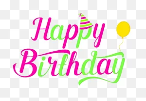 Happy Birthday Pink Text Clipart Image | Happy Birthday Text ClipartFlare.com 
