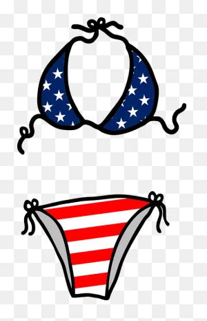 American Bikini Swimsuit - Free Vector Graphic On ClipartFlare