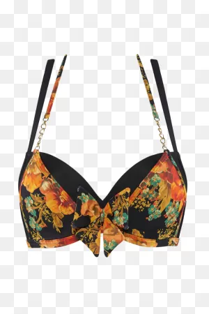 Hawaiipush Up Bikini Top | Orange Bloom