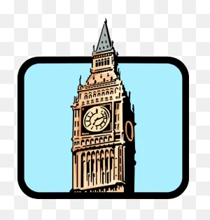 Vector Illustration Of Big Ben Clock Tower Tourism - Big Ben Clip ClipartFlare.com 
