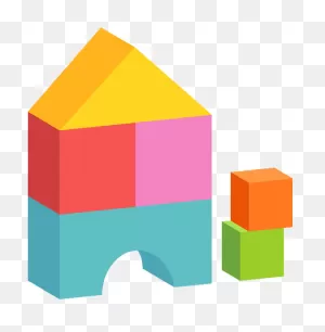 Colored Building Blocks Free Png And Vector - Building Blocks Png ClipartFlare.com 