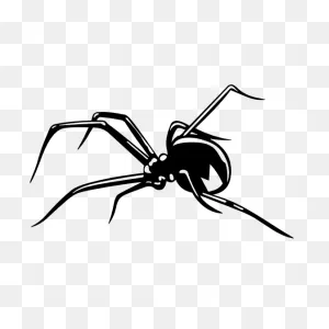 Creepy Black Widow Spider Sticker