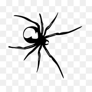 Scary Black Widow Spider Sticker