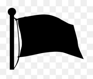 Download Banner Blank Pennant - Plain Black Flag Waving - Full ClipartFlare.com 