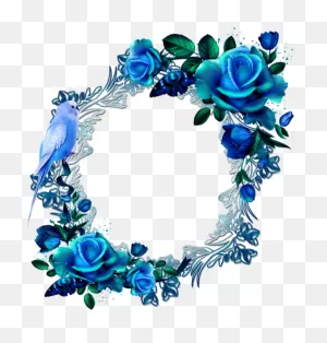 Cadres,frame,rahmen,quadro,png | Blue Flower Wreath, Flower Frame ClipartFlare.com 