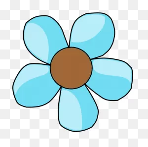 Download Blue Flower Clipart Cute Cartoon - Cute Flower Png ClipartFlare.com 